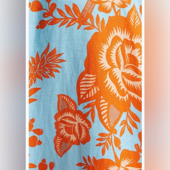 NWT $248 FARM Rio Floral Linen Blend Midi Dress in size X-Large! - Picture 6 of 6